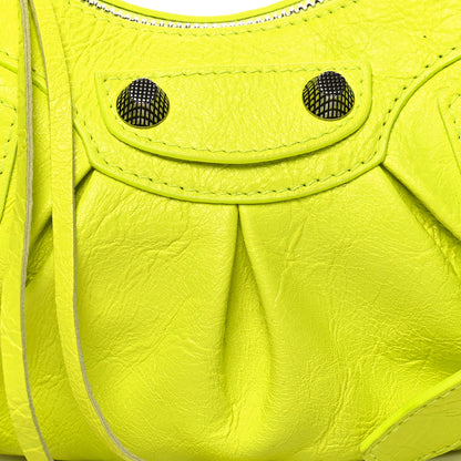 Balenciaga Agneau Arena Le Cagole Shoulder Bag XS Fluo Yellow 10 of 13