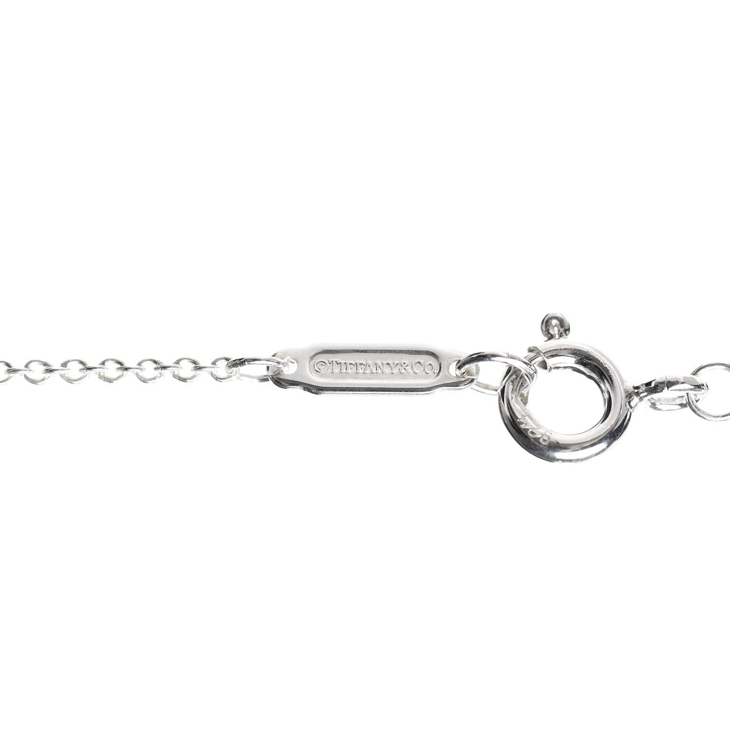 Tiffany Sterling Silver Double Heart Lariat Pendant Necklace 5 of 5