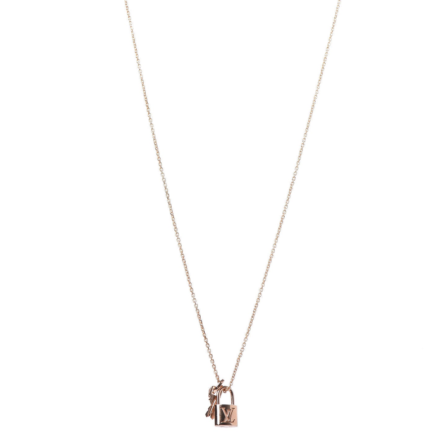 18K Pink Gold Lockit Key Pendant Necklace