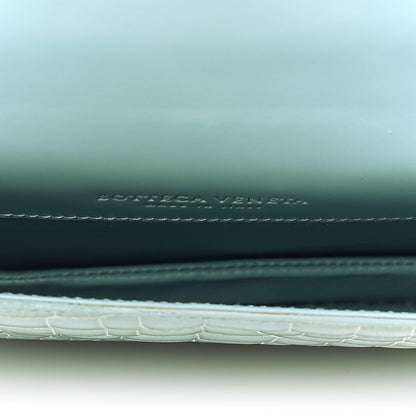 Bottega Veneta Crocodile Piano Crisscross Clutch 6 of 12