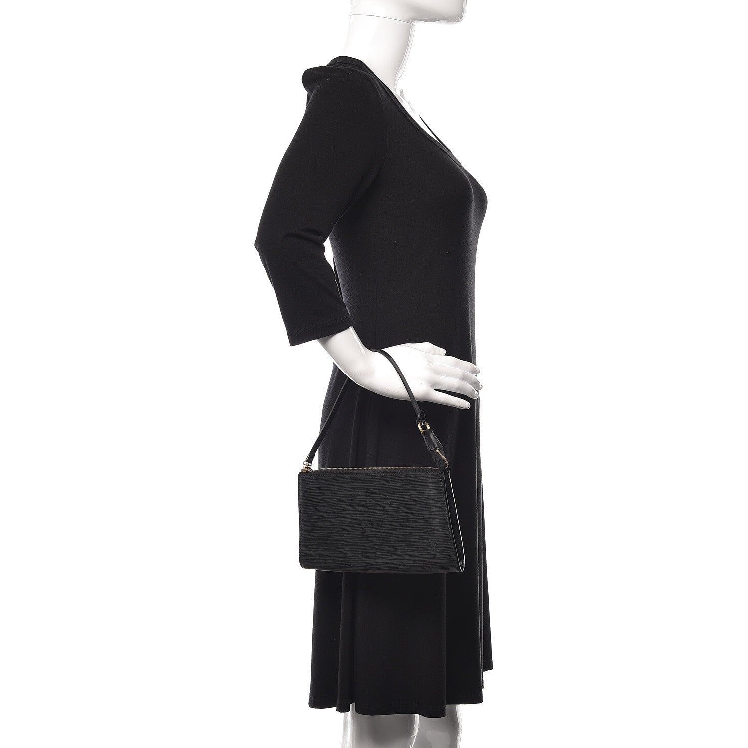 Louis Vuitton Epi Pochette Accessories 24 Black 2 of 7