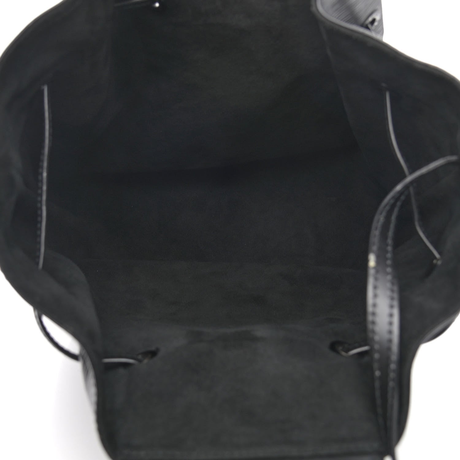 Louis Vuitton Epi Sac a Dos Drawstring Bag Black 4 of 9