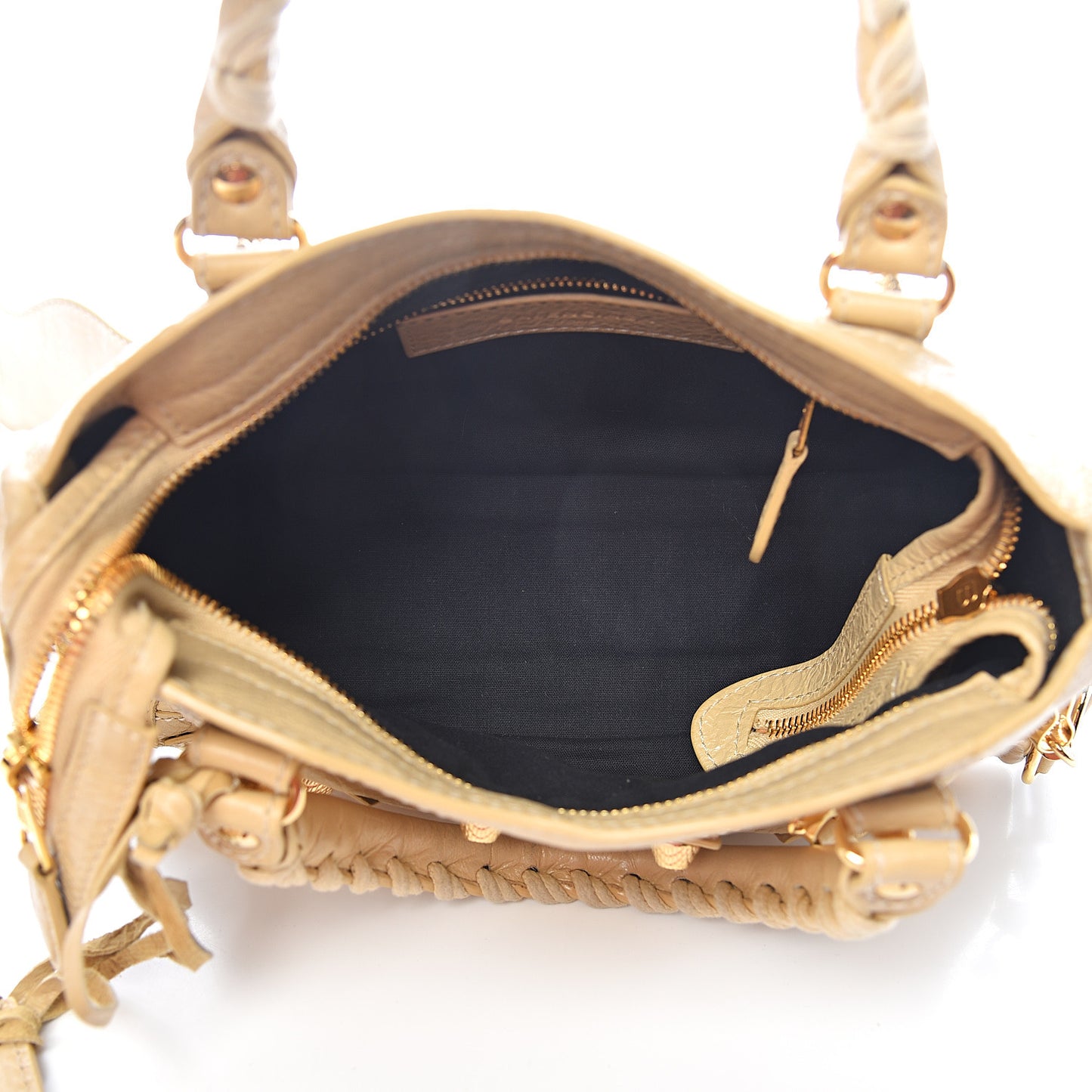 Agneau Giant 12 Gold Hardware Mini City Beige Oryx