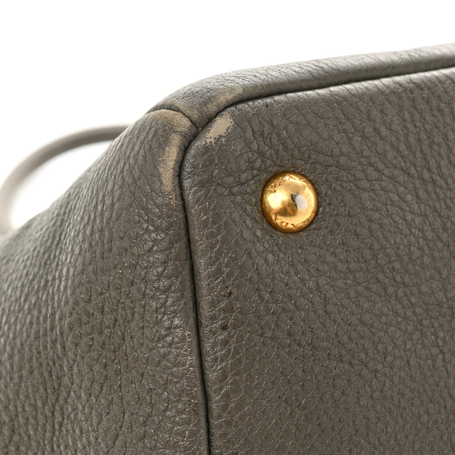 Prada Vitello Daino Tote Dark Green 15 of 19