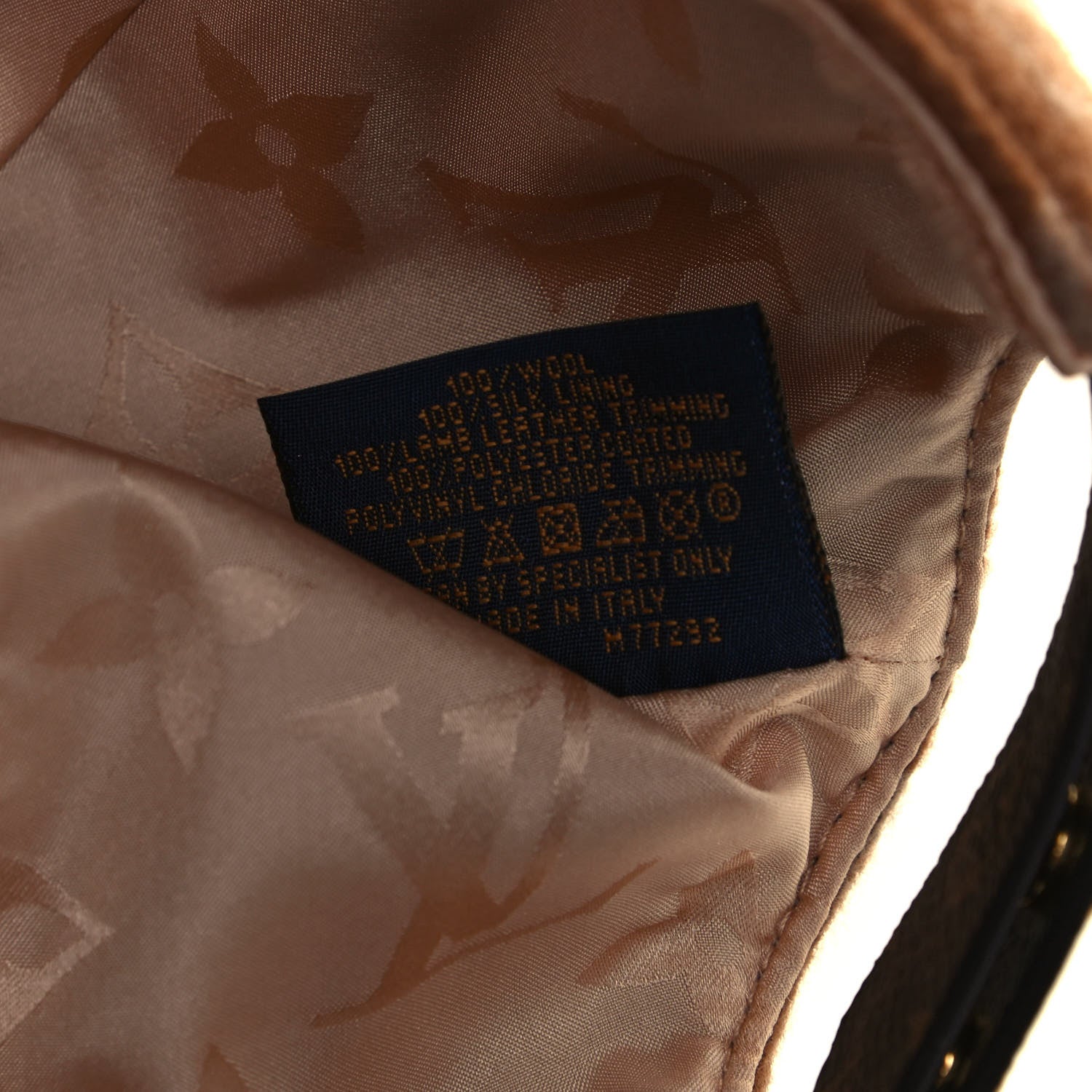 Louis Vuitton Wool Monogram Carry On Cap M Beige 8 of 9