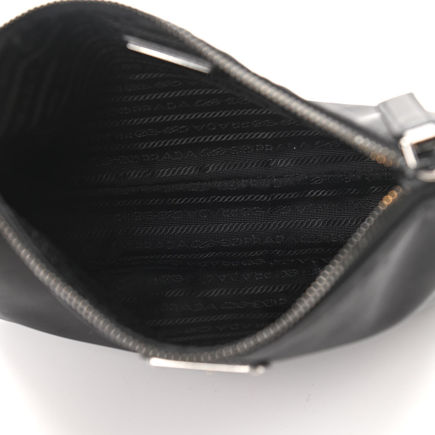 Prada Re-Nylon Saffiano Pocket Zippered Shoulder Bag Black 4 of 11