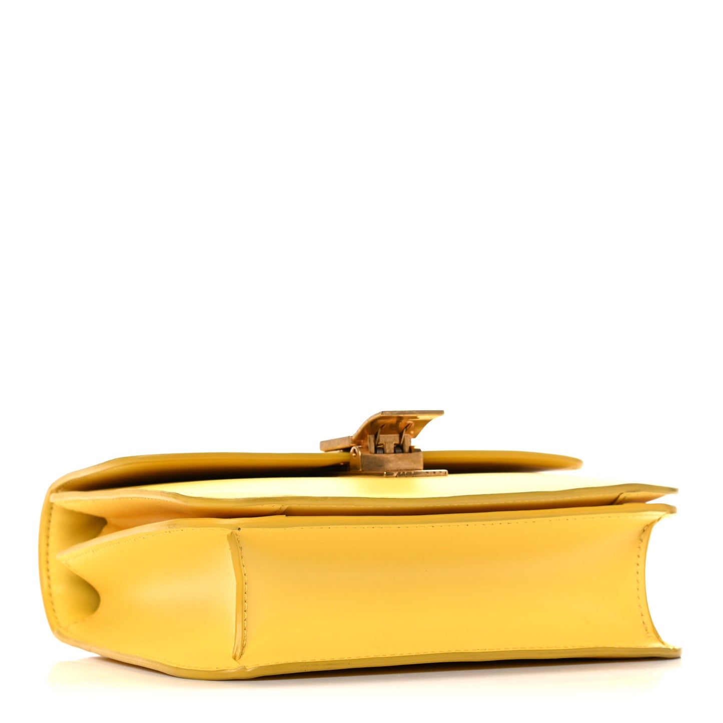 Box Calfskin Teen Classic Box Flap Bag Yellow