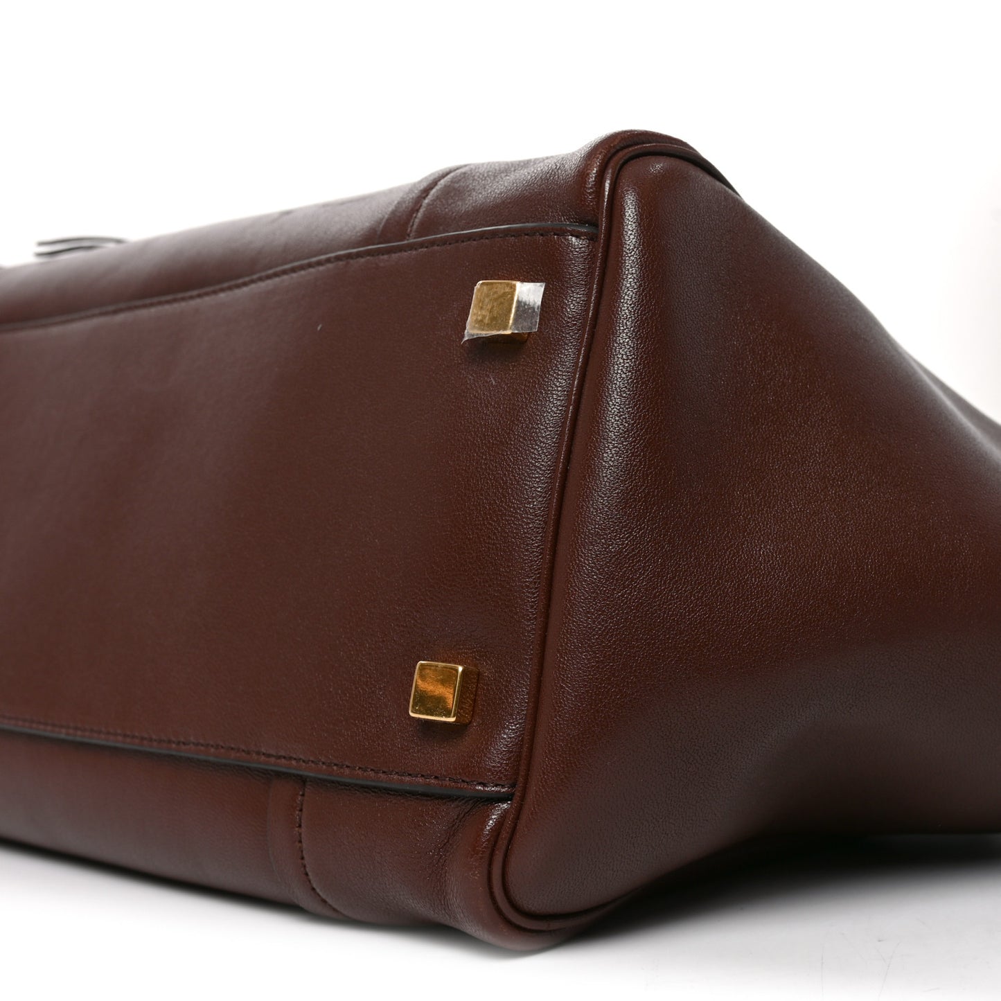 Supple Shiny Lambskin Medium Smiling New Luggage Brick