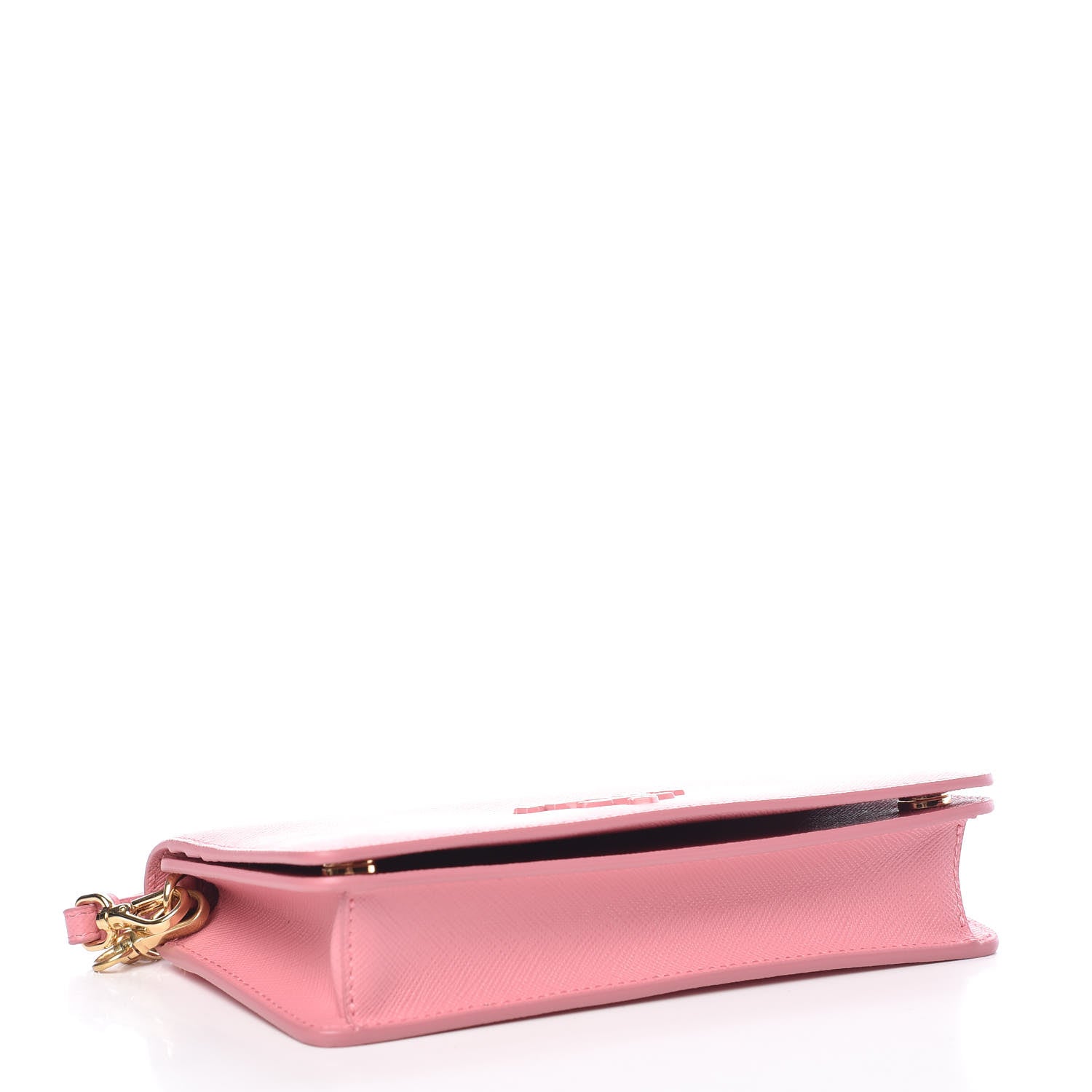 Prada Saffiano Shine Monochrome Chain Wallet Petalo 4 of 10