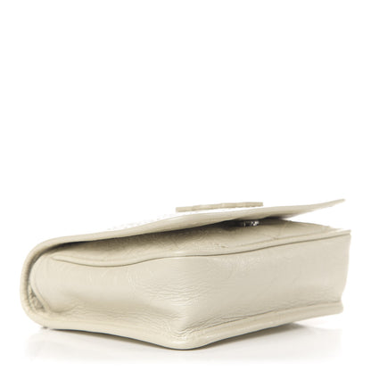 Saint Laurent Crinkled Calfskin Matelasse Monogram Niki Chain Wallet Crema Soft 4 of 9
