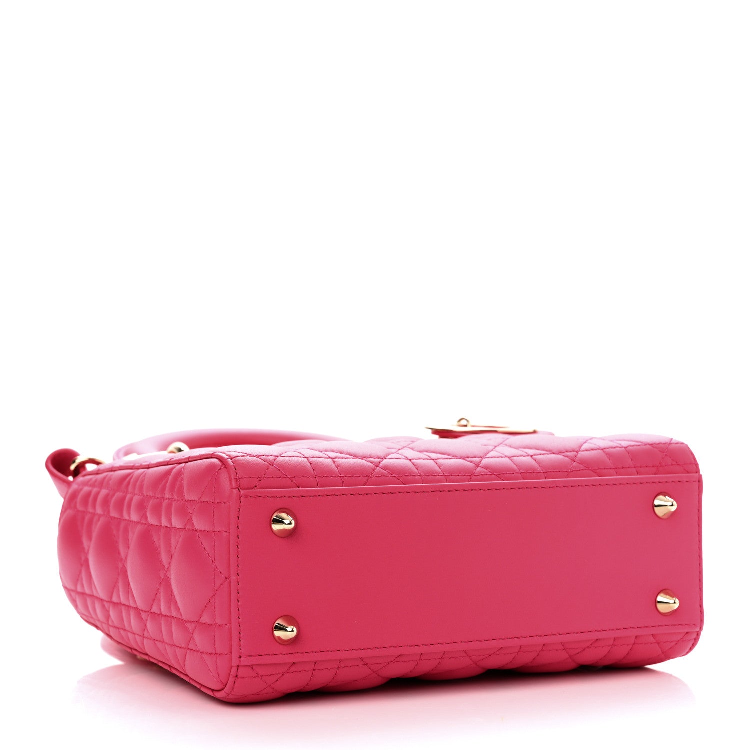 Christian Dior Lambskin Cannage Small My ABCDior Lady Dior Fraise 4 of 9