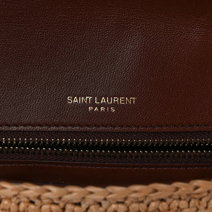 Saint Laurent Raffia Monogram Tassel Kate 99 Dark Nude 6 of 11