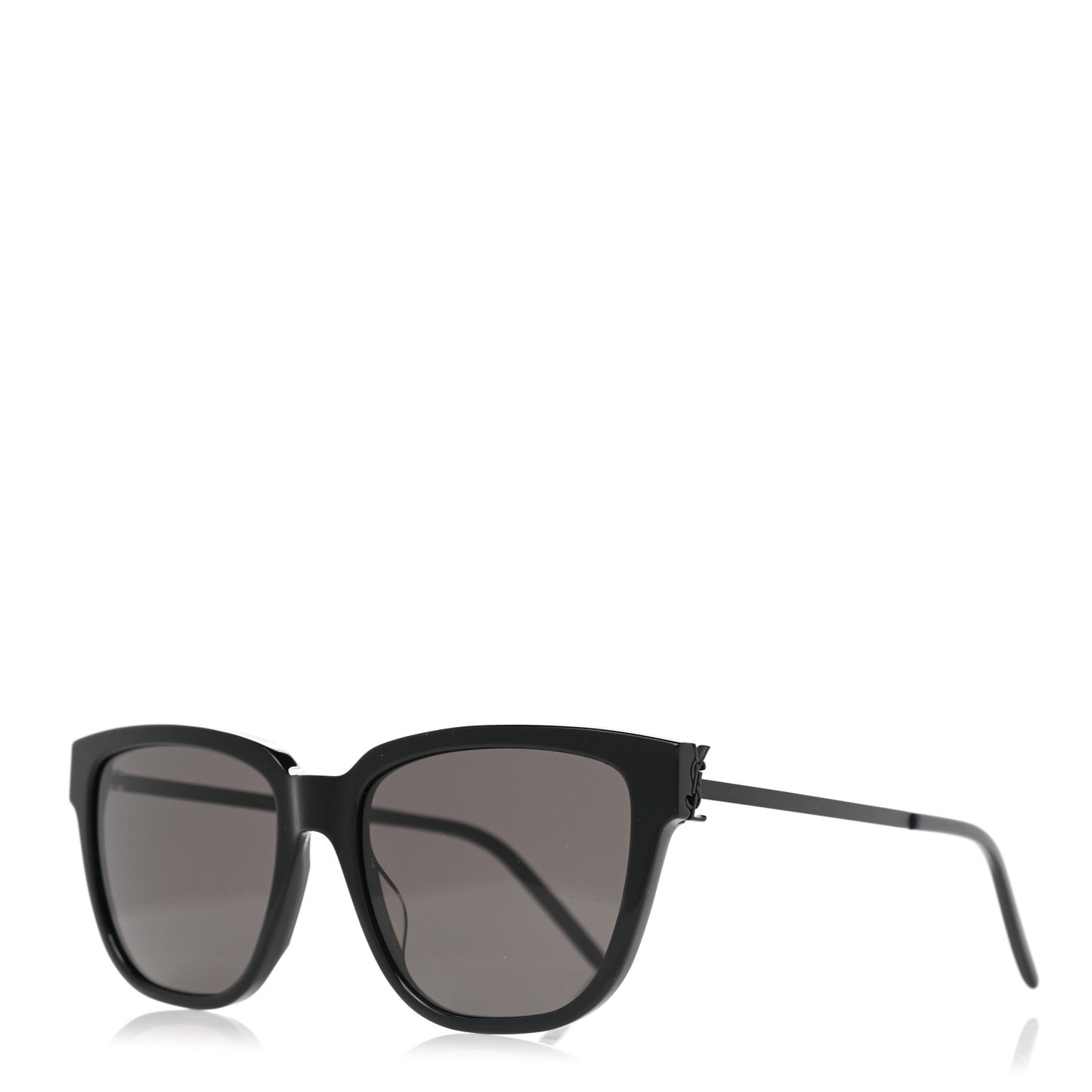 Square Acetate Metal SLM48S Sunglasses Black