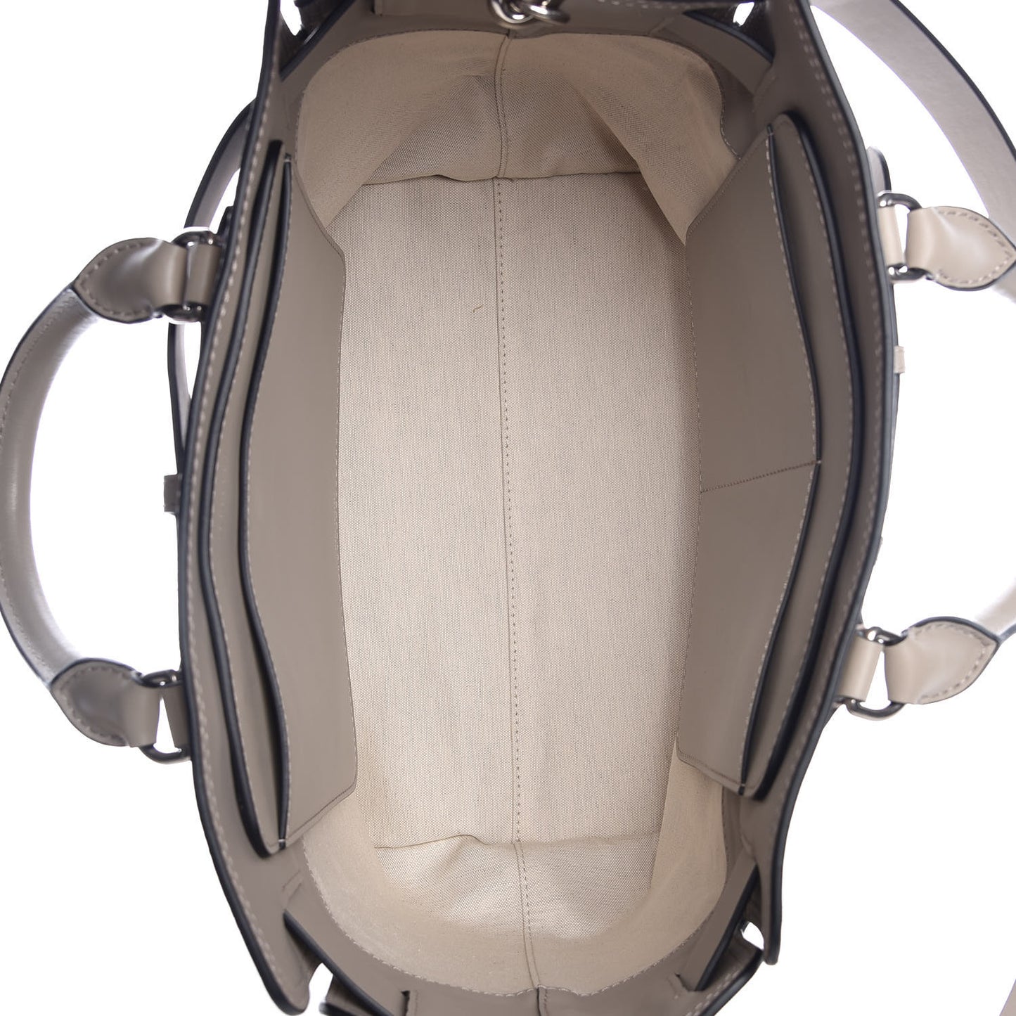 Canvas Calfskin Medium Belt Bag Grey Stone