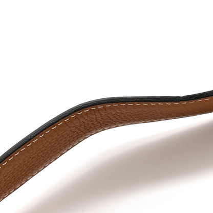 Hermes Box Togo 32mm Guilloche H Belt 80 32 Black Gold 6 of 8