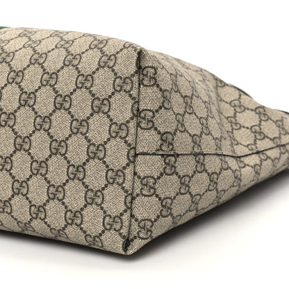 Gucci GG Supreme Monogram Textured Calfskin Web Medium Ophidia Shopping Tote Beige Ebony New Acero 10 of 11