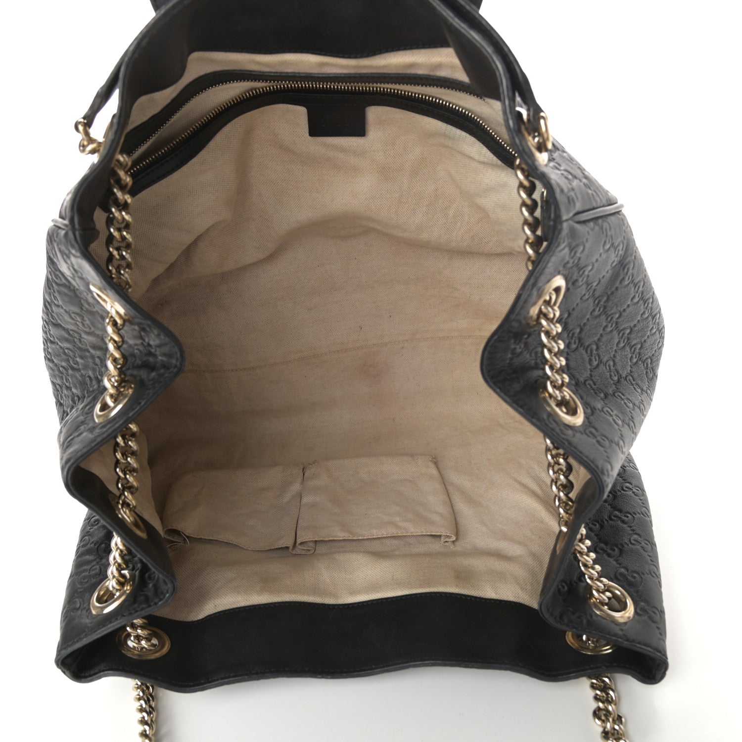 Gucci Guccissima Medium Emily Shoulder Bag Black 5 of 9