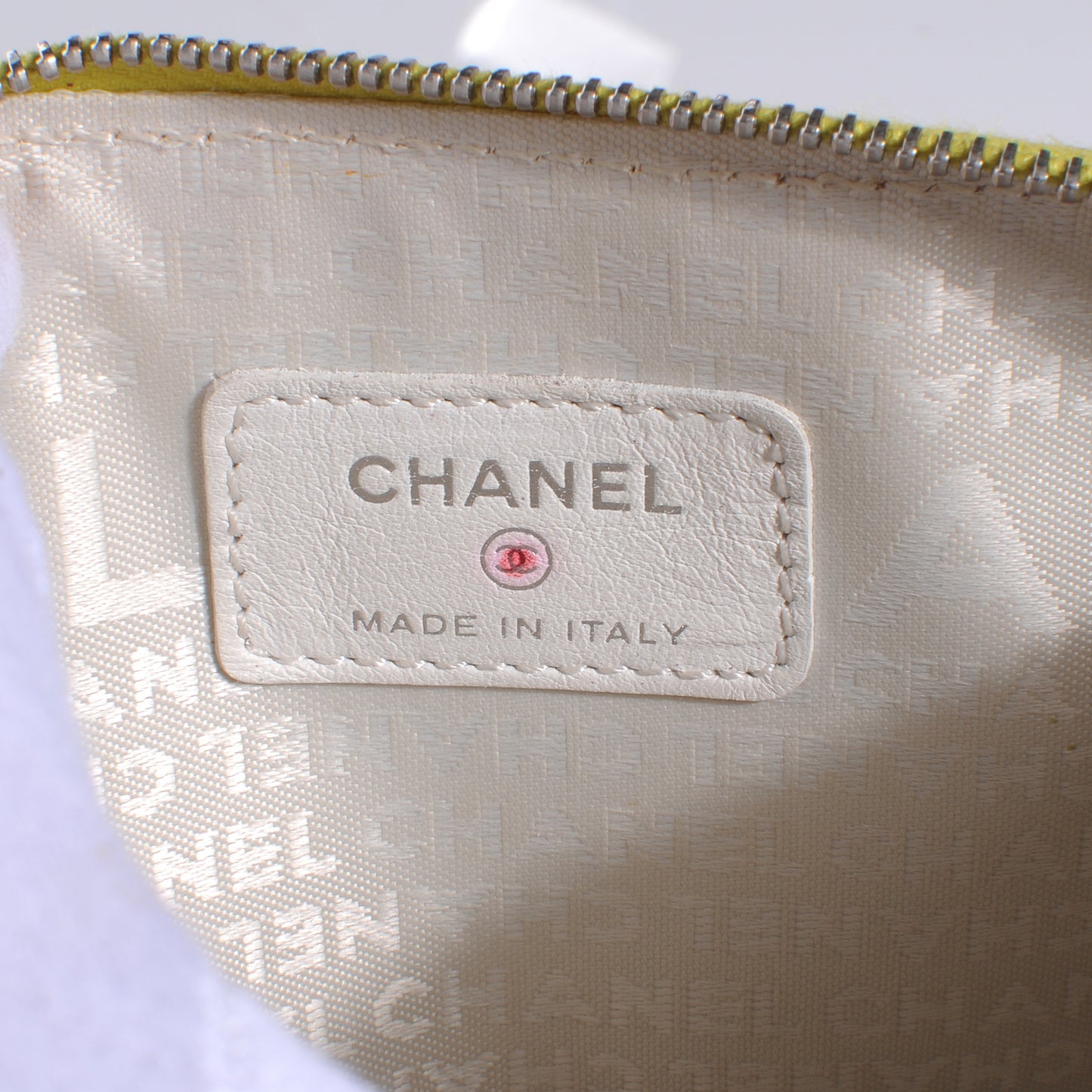 Lambskin Precious Symbols Pochette Chartreuse