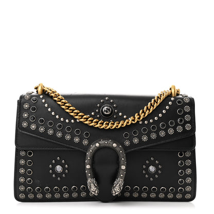 Gucci Calfskin Studded Small Dionysus Shoulder Bag Black 1 of 16