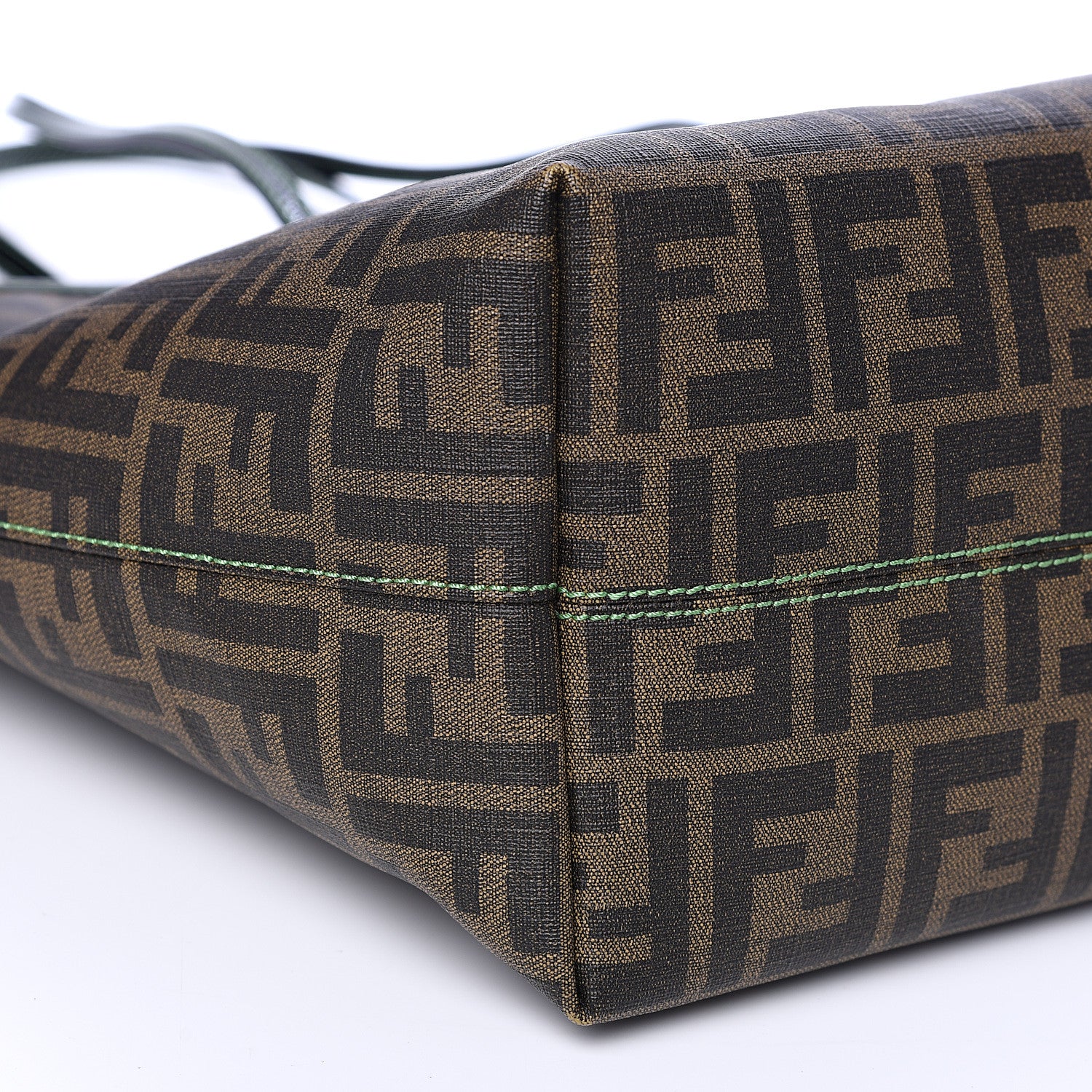 Fendi Zucca Spalmati Clover Print Medium Roll Tote Tobacco 7 of 11
