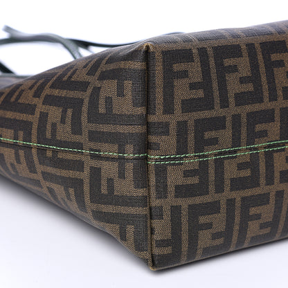 Fendi Zucca Spalmati Clover Print Medium Roll Tote Tobacco 7 of 11