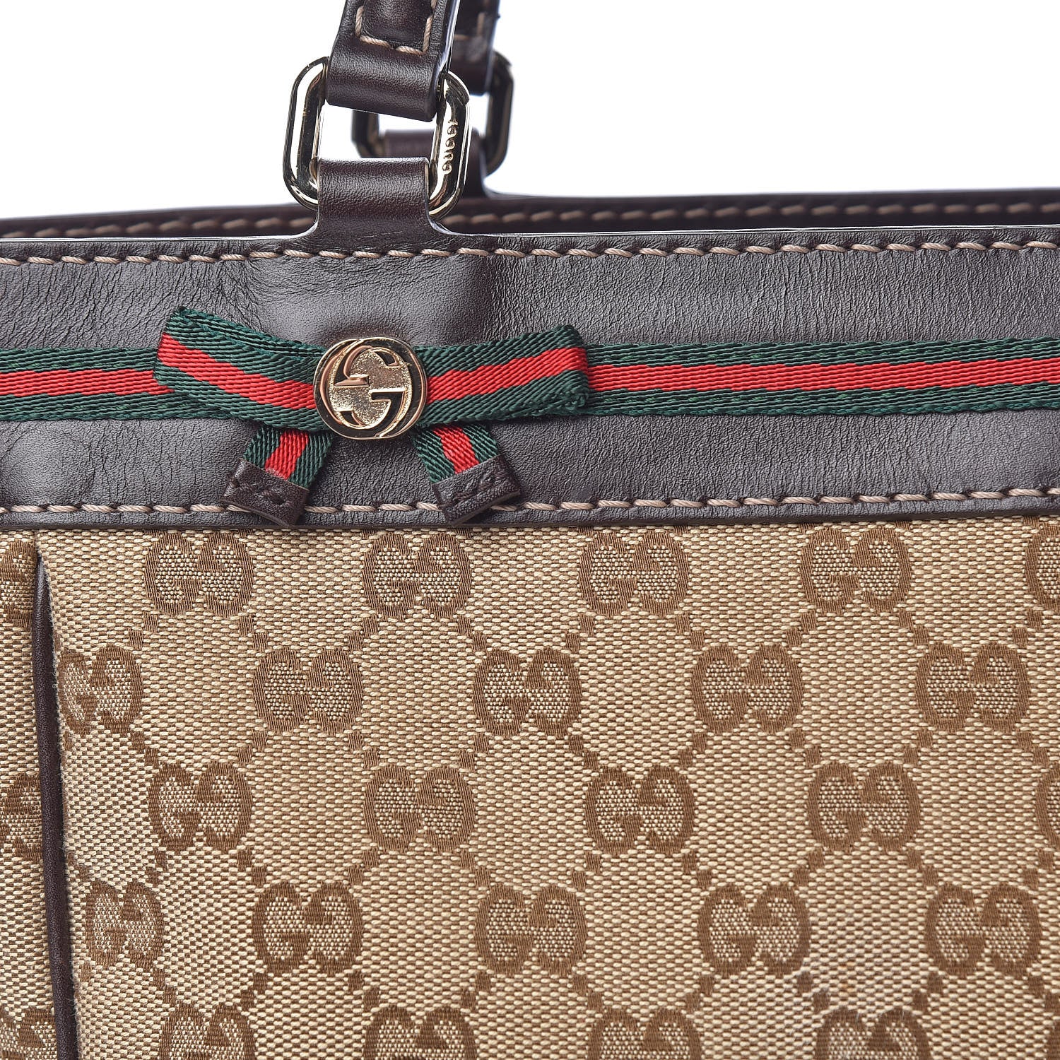 Gucci Monogram Web Medium Mayfair Tote Dark Brown 14 of 14