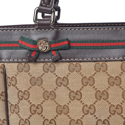 Gucci Monogram Web Medium Mayfair Tote Dark Brown 14 of 14