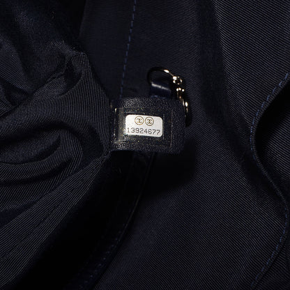 Chanel Patent Quilted Chic and Glitter Large Tote Navy Blue 7 of 7