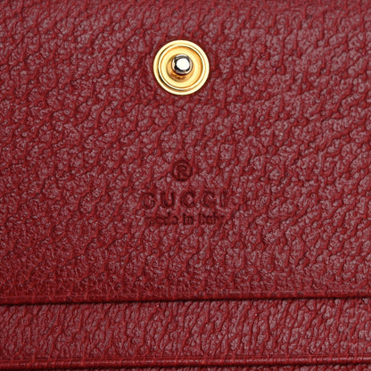 Gucci GG Supreme Monogram Flora Web Ophidia Card Case Red 6 of 11