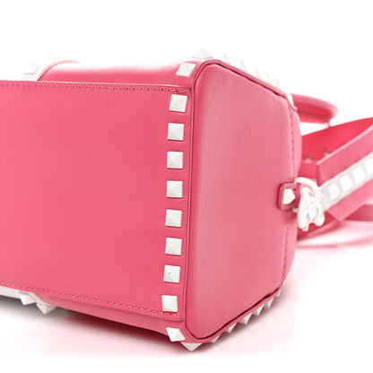 Valentino Garavani Vitello Colorblock Free Rockstud Top Handle Shoulder Bag Pink Optic White 9 of 13