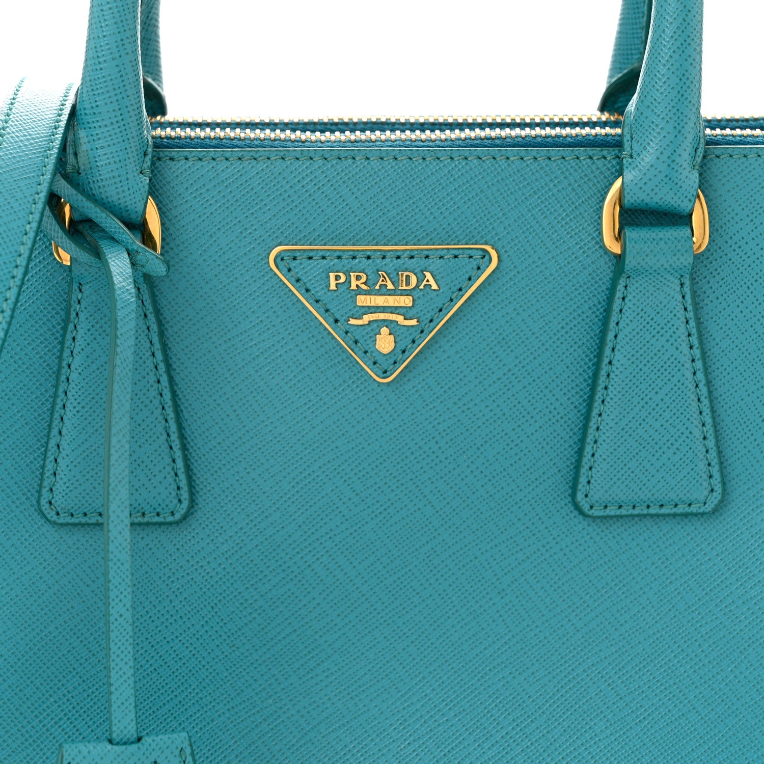 Prada Saffiano Lux Small Galleria Double Zip Tote Turchese 9 of 12