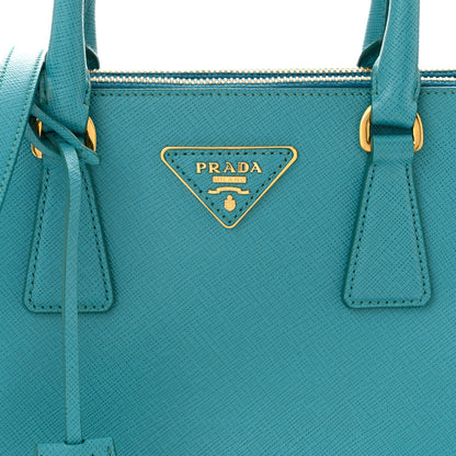 Prada Saffiano Lux Small Galleria Double Zip Tote Turchese 9 of 12