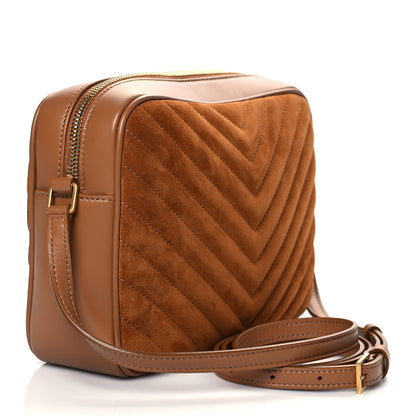 Saint Laurent Suede Matelasse Monogram Lou Camera Bag Cinnamon 3 of 10