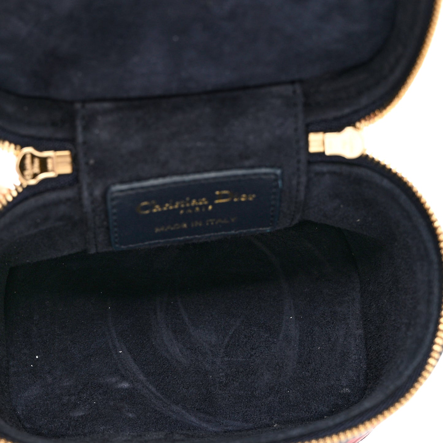 Lambskin Heart Print Micro Lady Dior Vanity Case Blue Red