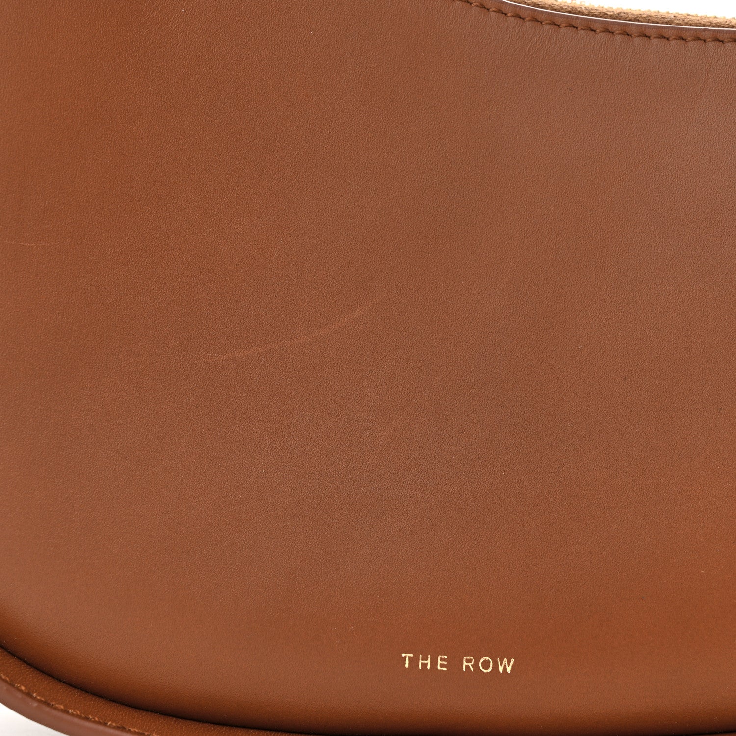 The Row Smooth Calfskin Half Moon Shoulder Bag Chestnut 10 of 11