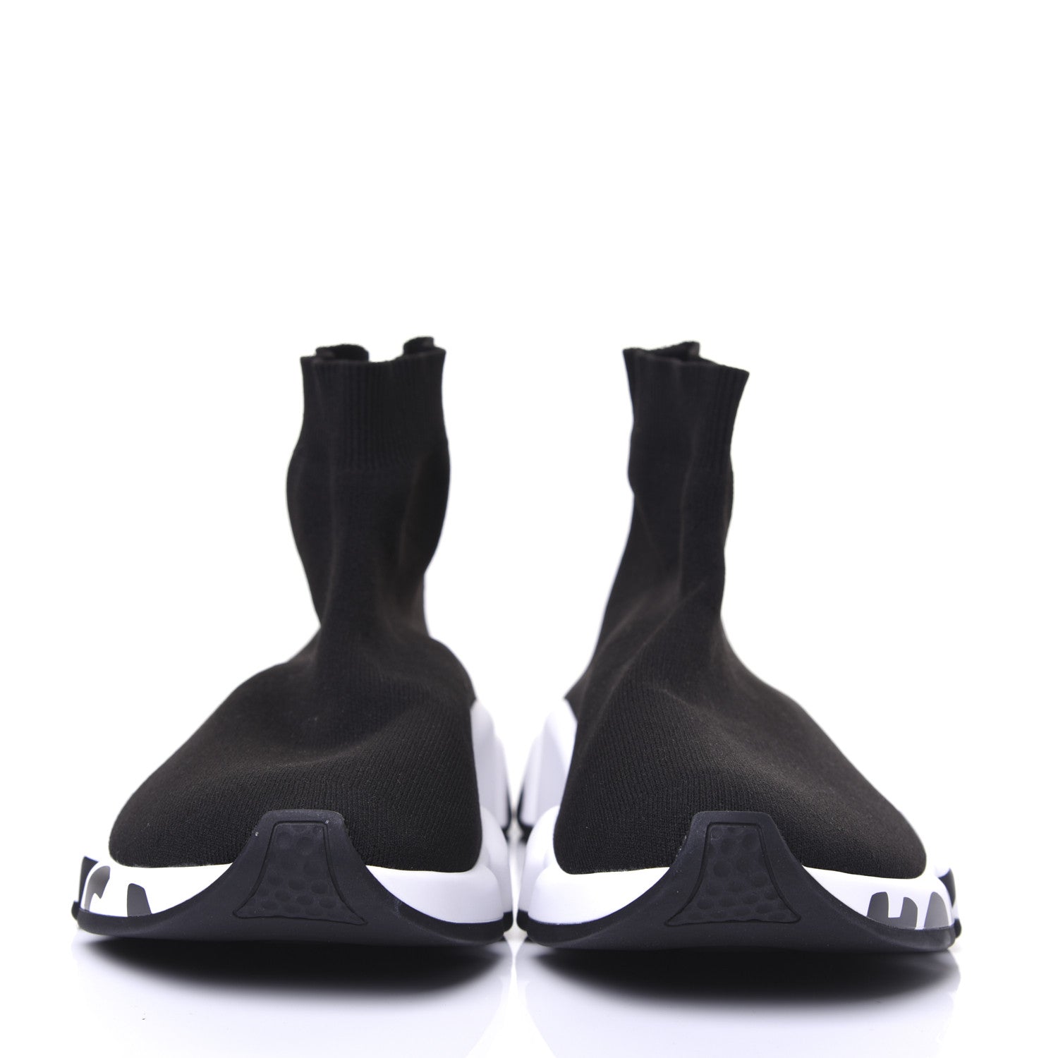 Balenciaga Neoprene Knit Womens Speed Graffiti Sneakers 41 Black White 2 of 8