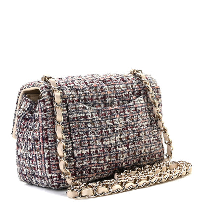 Chanel Tweed Quilted Mini Rectangular Flap Pink 2 of 7