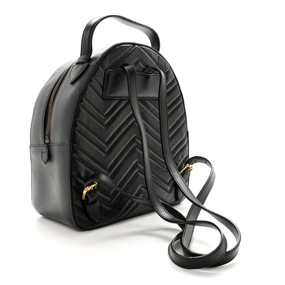 Gucci Calfskin Matelasse GG Marmont Dome Backpack Black 3 of 19