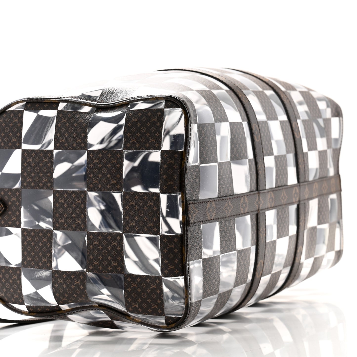 PVC Monogram Chess Keepall Bandouliere 50