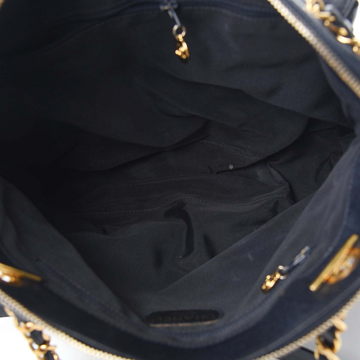 Chanel Caviar Quilted Flap Shoulder Bag Navy Blue 4 of 10