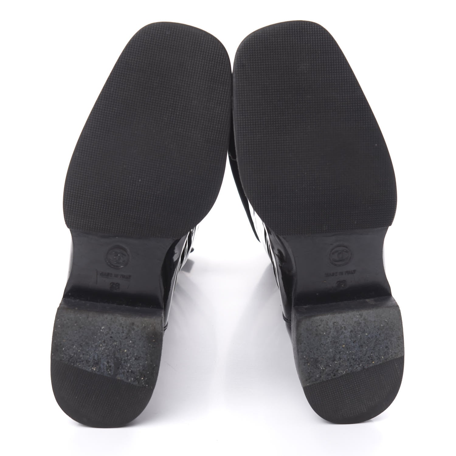 Chanel Patent Knee High Boots 38 Black 5 of 16