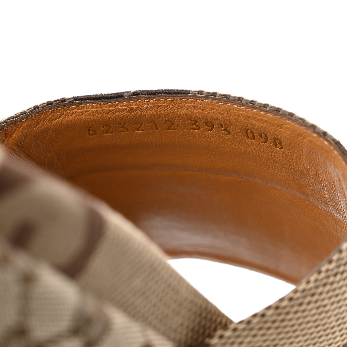 Monogram Maxi GG Angelina Platform 55mm Slide Sandals 39.5 Camel Ebony