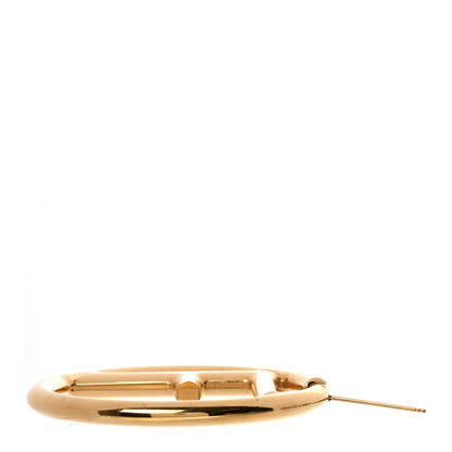 Fendi Metal FF Hoop Earrings Gold Silver 5 of 12