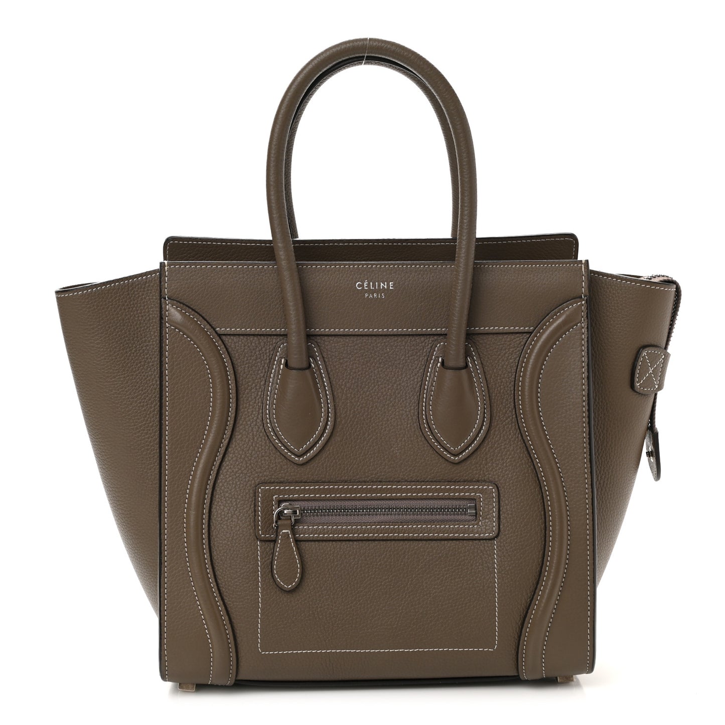 Drummed Calfskin Micro Luggage Souris