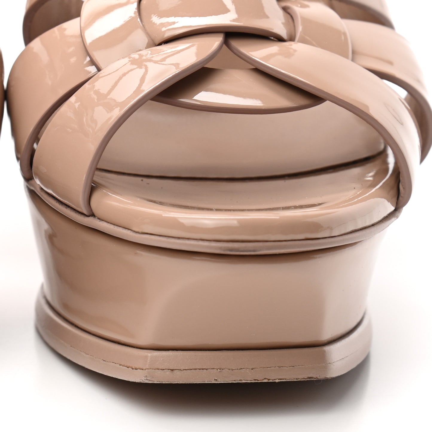 Patent Tribute 105 Platform Sandals 37 Nude Powder