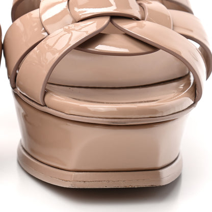 Saint Laurent Patent Tribute 105 Platform Sandals 37 Nude Powder 24 of 25