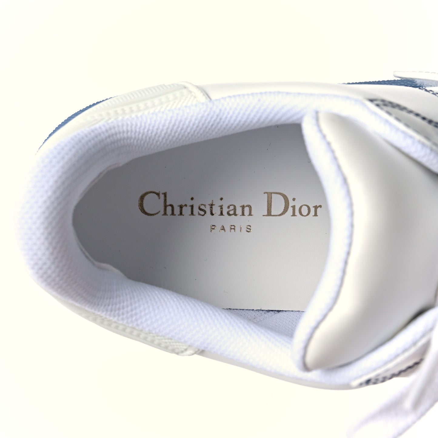 Calfskin Clear Rubber Dior-ID Platform Sneakers 39 White Deep Blue