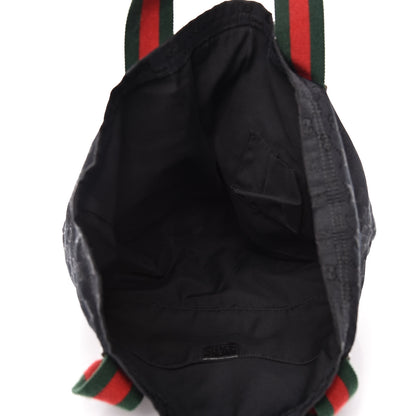 Gucci GG Monogram Medium Web Handle Vertical Tote Black 5 of 10