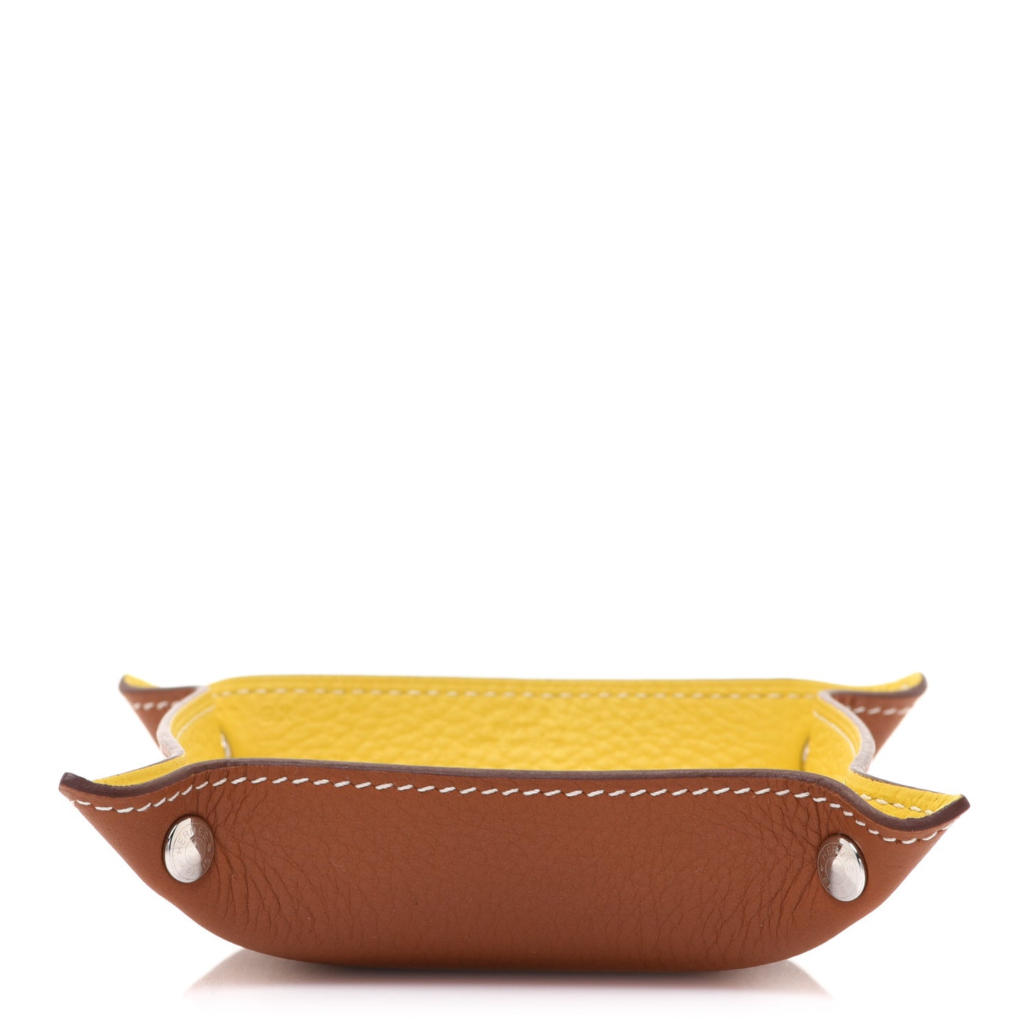 Taurillon Clemence Mini Mises et Relances Change Tray Jaune Fauve