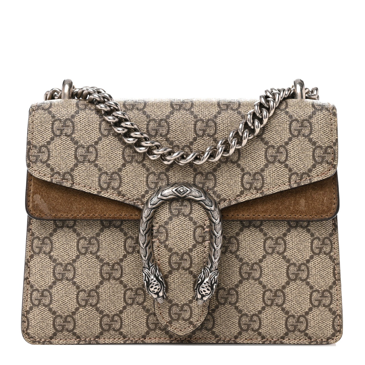 Gucci GG Supreme Monogram Mini Dionysus Shoulder Bag Taupe 1 of 14